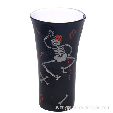 Black Spray Color Shot Glass with Decal